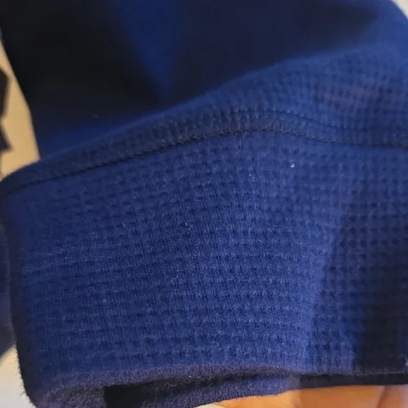 Lands' End Deep Blue Waffle Knit Shirt 2XL - Picture 6 of 6